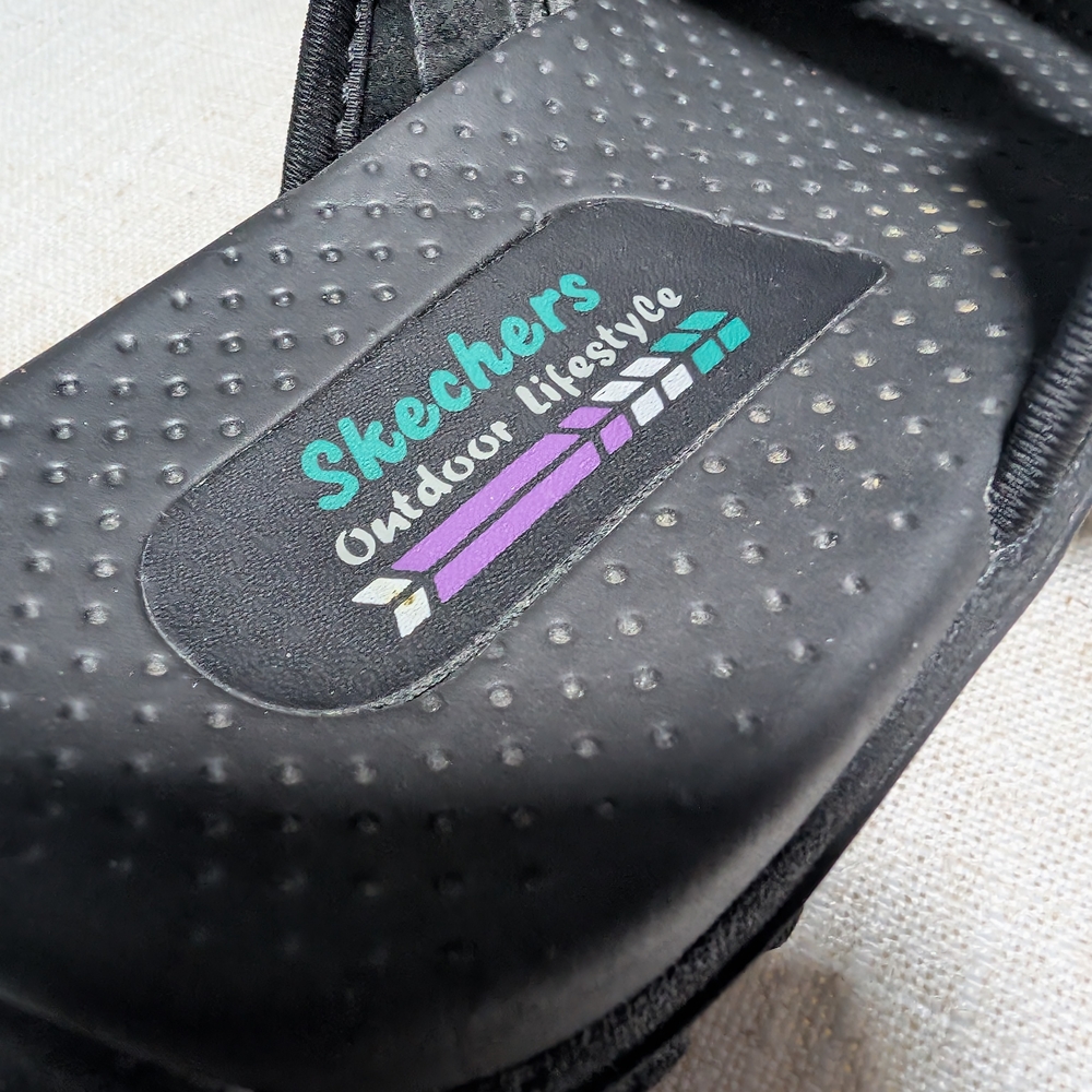 Black Sandals with Multicolor Straps - Picture 4 of 5